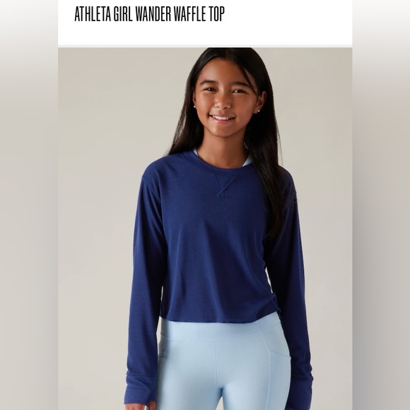 210 -Athleta girls wander waffle top - Picture 2 of 11